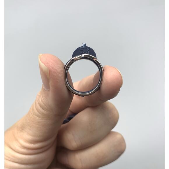 925 Sterling Silver Moon And Star Ring, Size 5.5 CZ Or Diamonds, Moon Star Band - Picture 8 of 9